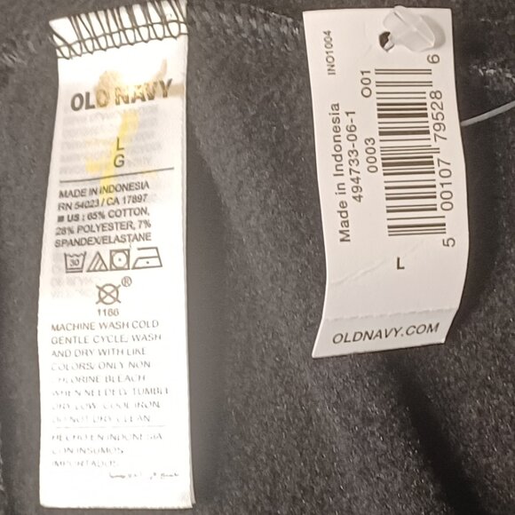 NEW Old Navy Blackjack Black High Waisted Fleece Lined Fashion Layering Legging - Picture 9 of 15